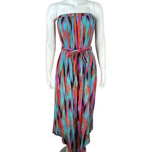 Savanna Jane Strapless Jumpsuit Womens Size Large Southwest Western Festival